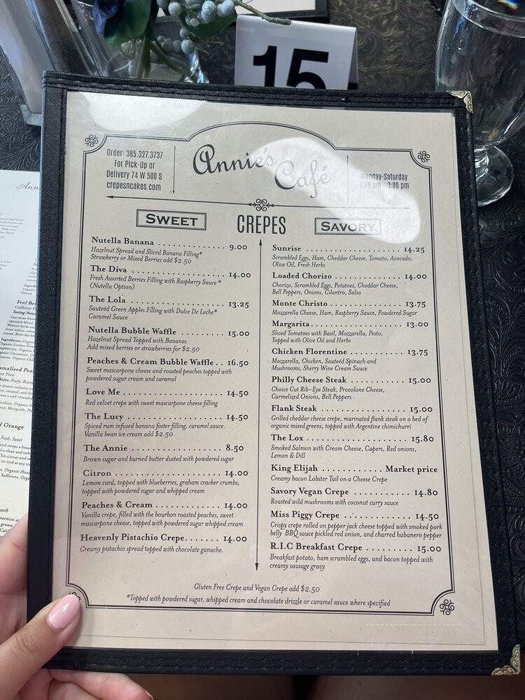 Annies Crepes and Cake - Bountiful, UT menu_pic