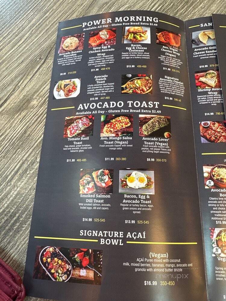 Avocado Theory - Tinley Park, IL menu_pic