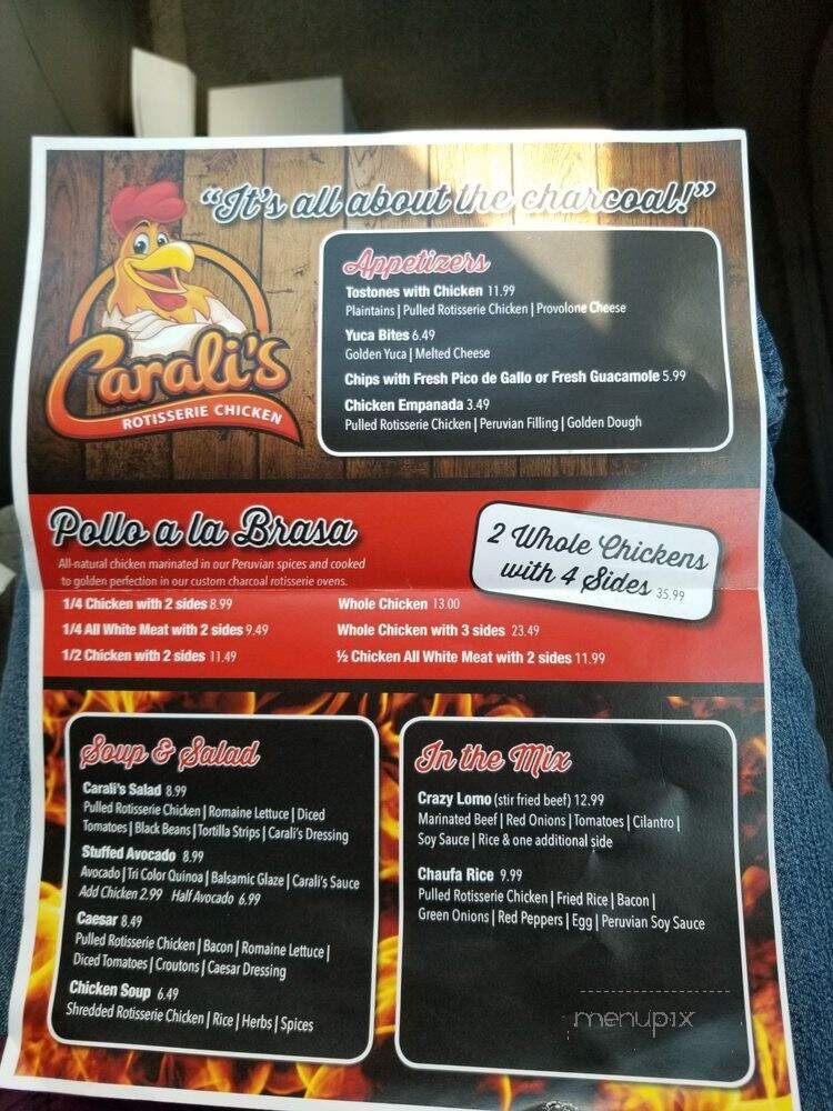 Carali's Rotisserie Chicken - Simpsonville, KY menu_pic