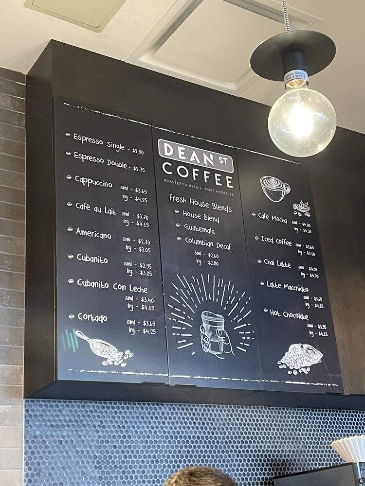 Dean Street Coffee Roastery - Fort Myers, FL menu_pic