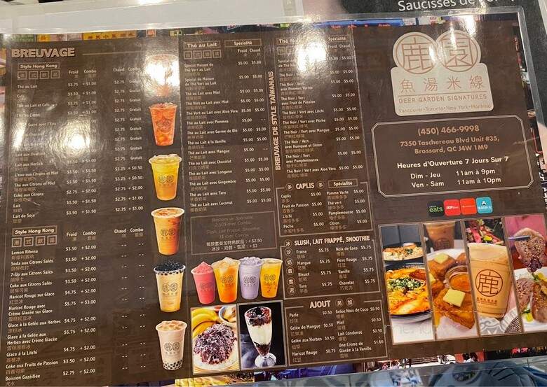 Deer Garden Signatures - Brossard, QC menu_pic