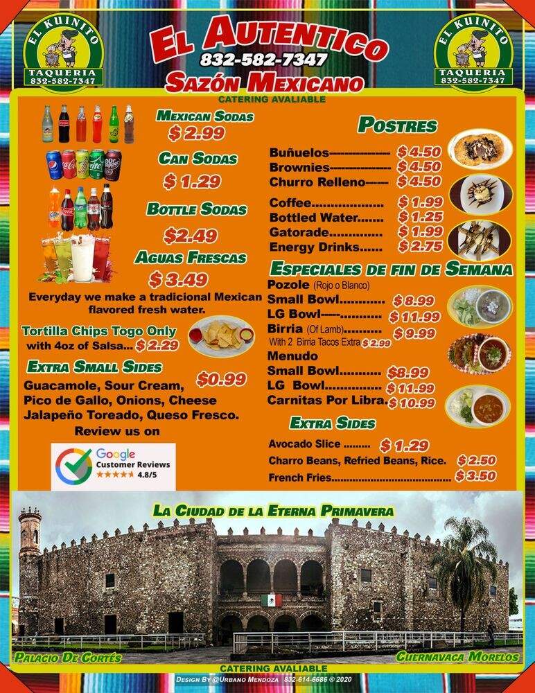 El Kuinito Taqueria - South Houston, TX menu_pic