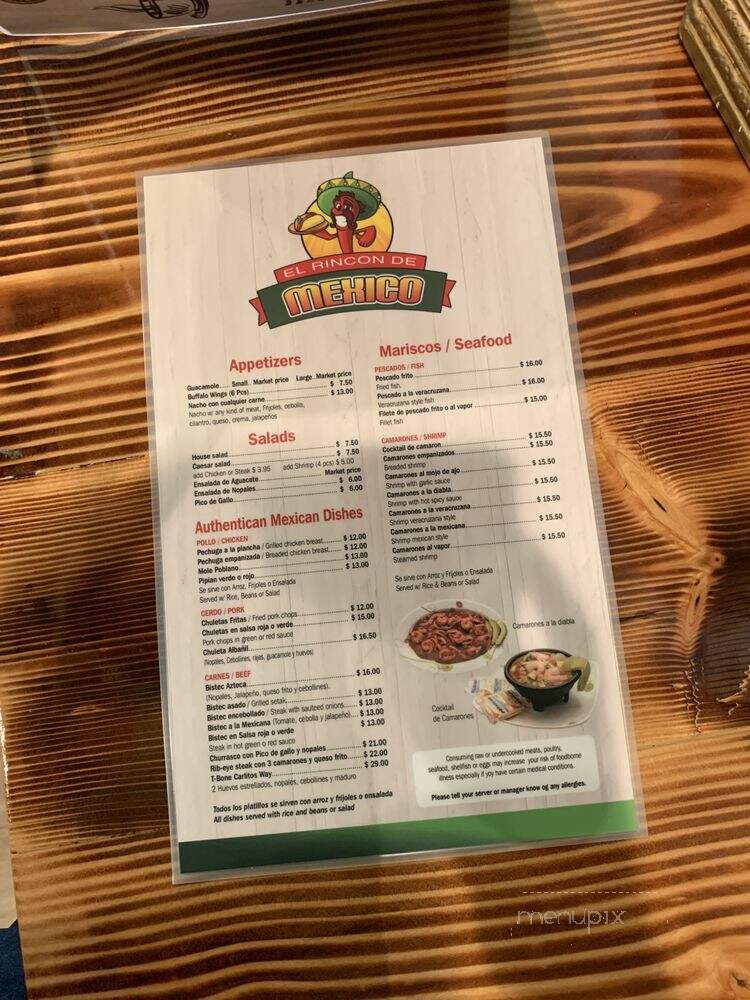 El Rincon De Mexico - The Bronx, NY menu_pic