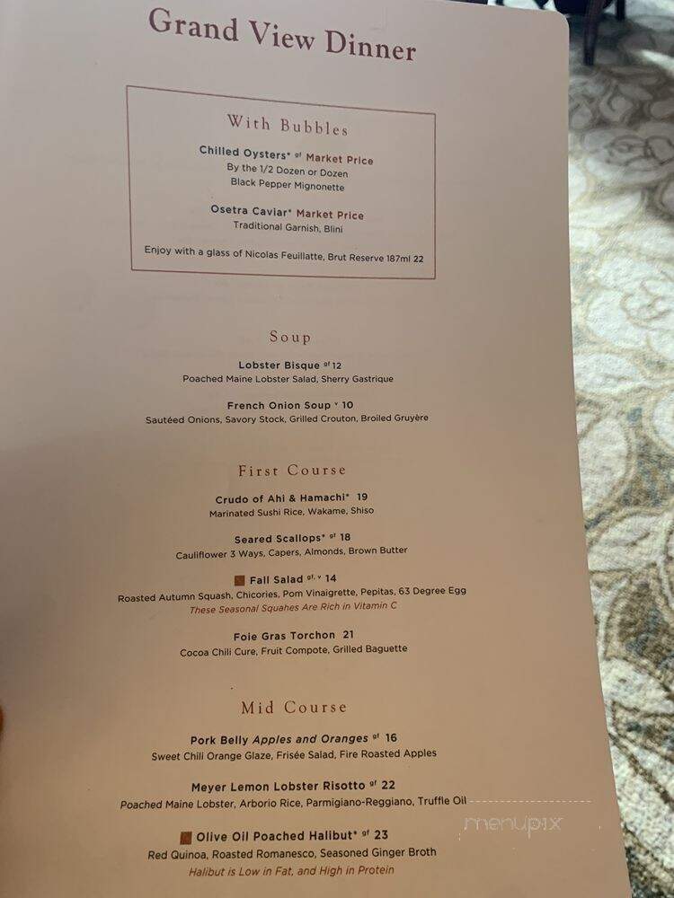 Grand View Dining Room & Terrace - Colorado Springs, CO menu_pic