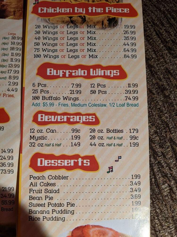 Hip Hop Fish & Chicken - Middle River, MD menu_pic