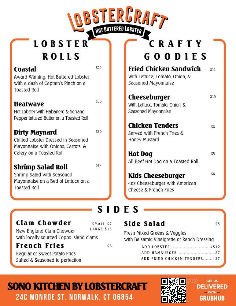 LobsterCraft - Norwalk, CT menu_pic