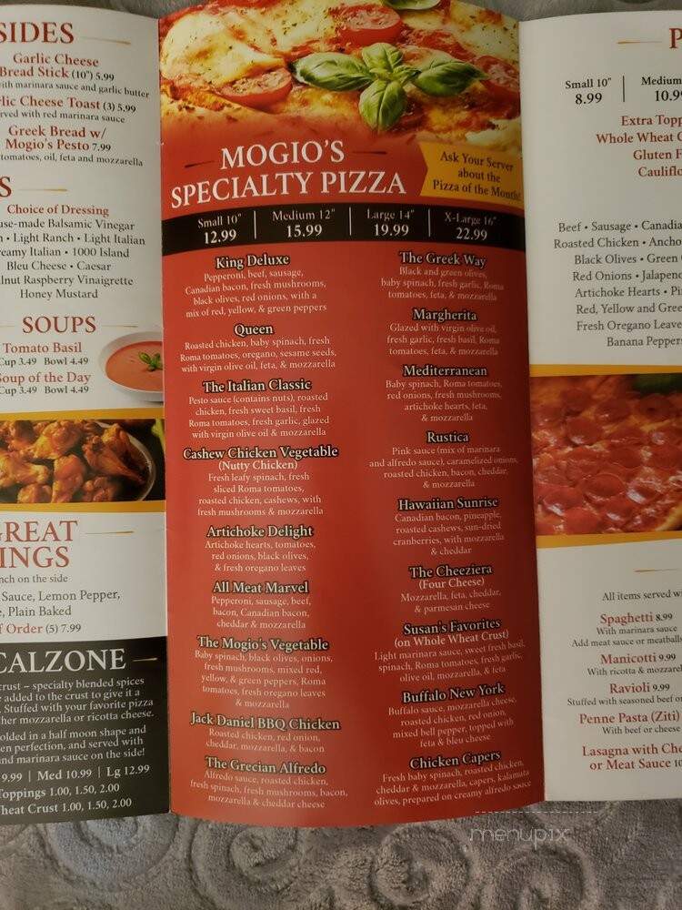 Mogio's Gourmet Pizza - Red Oak, TX menu_pic