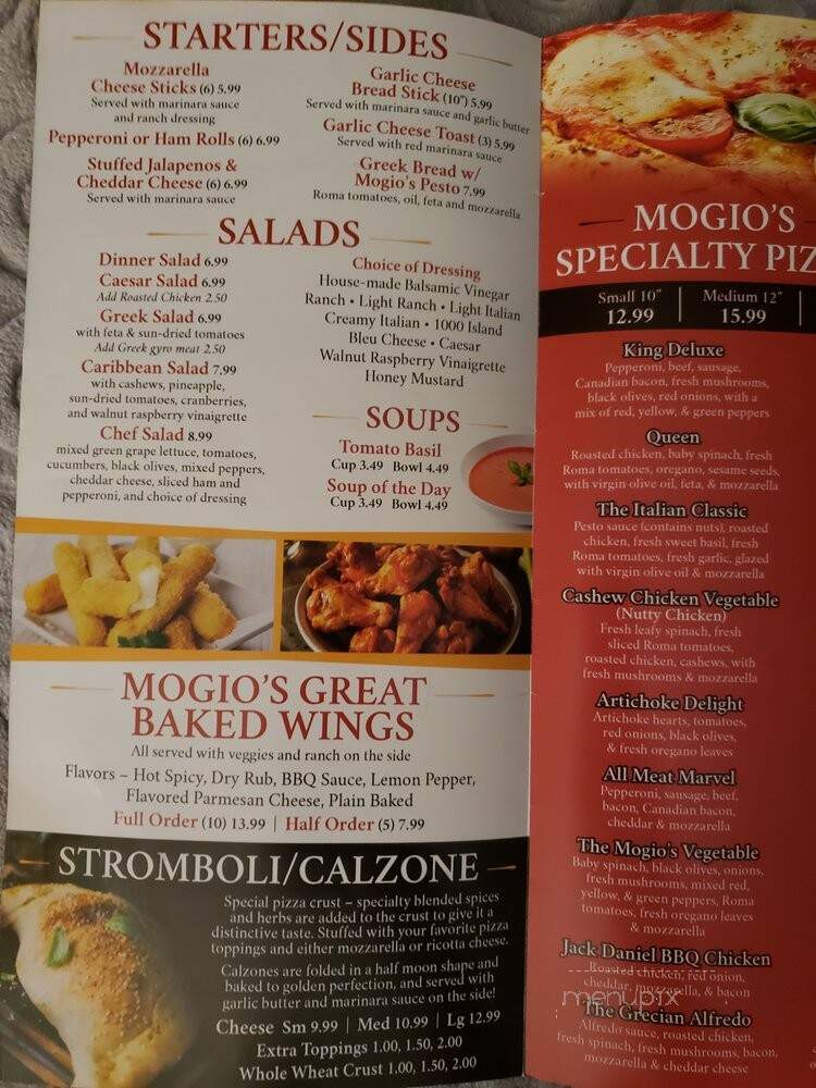 Mogio's Gourmet Pizza - Red Oak, TX menu_pic
