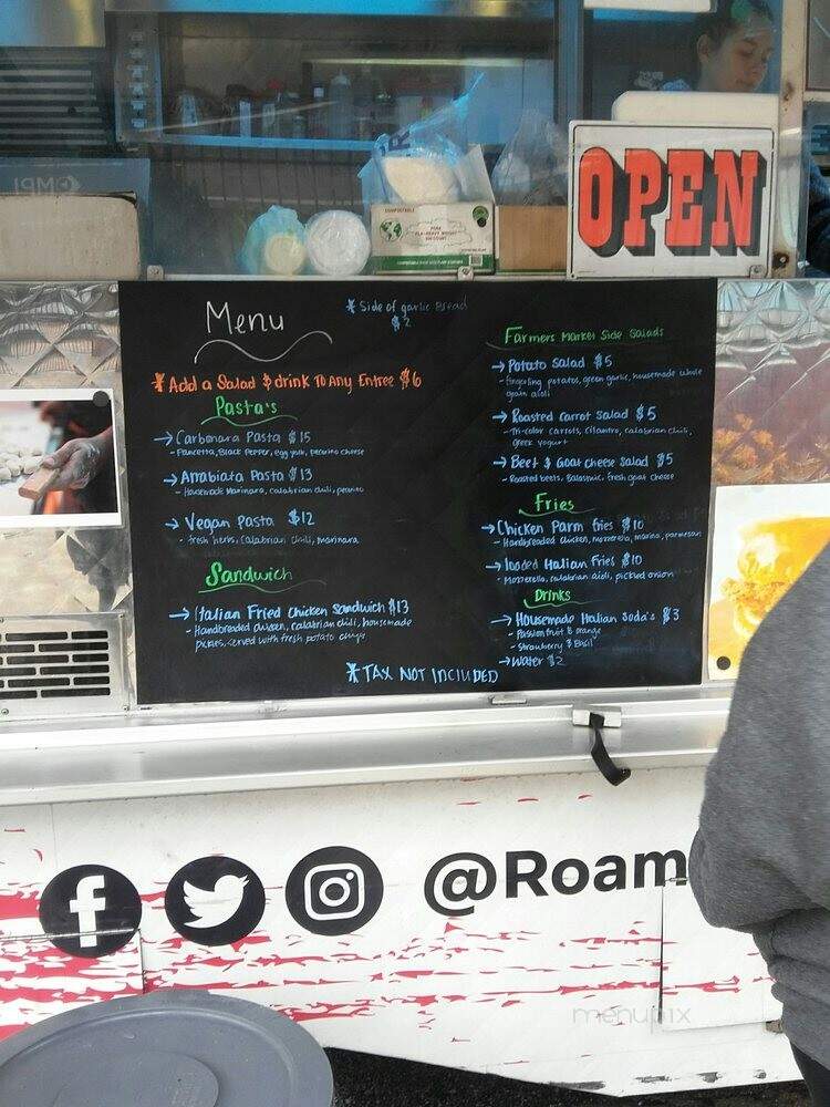Roaming Italy - Los Angeles, CA menu_pic