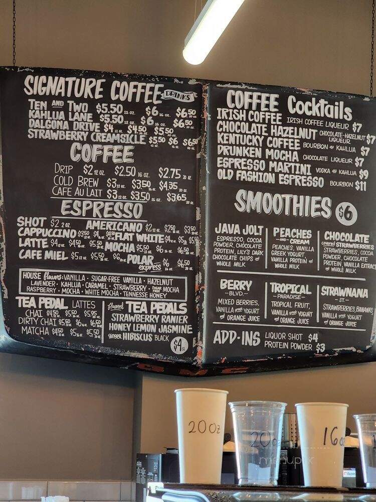 Ten & Two Coffee Spirits & Games - Parkville, MO menu_pic