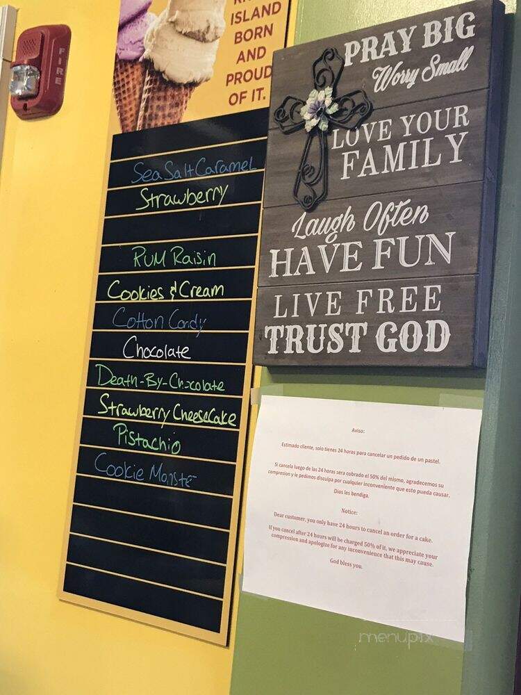 The Family Cake Bakery and Cafeteria - Providence, RI menu_pic