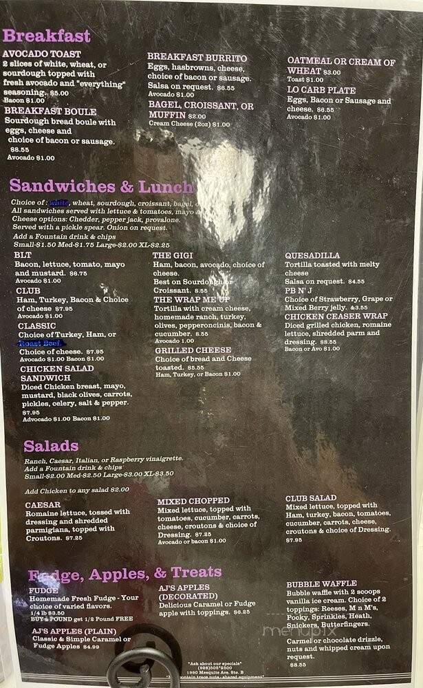 The Hideout - Lake Havasu City, AZ menu_pic