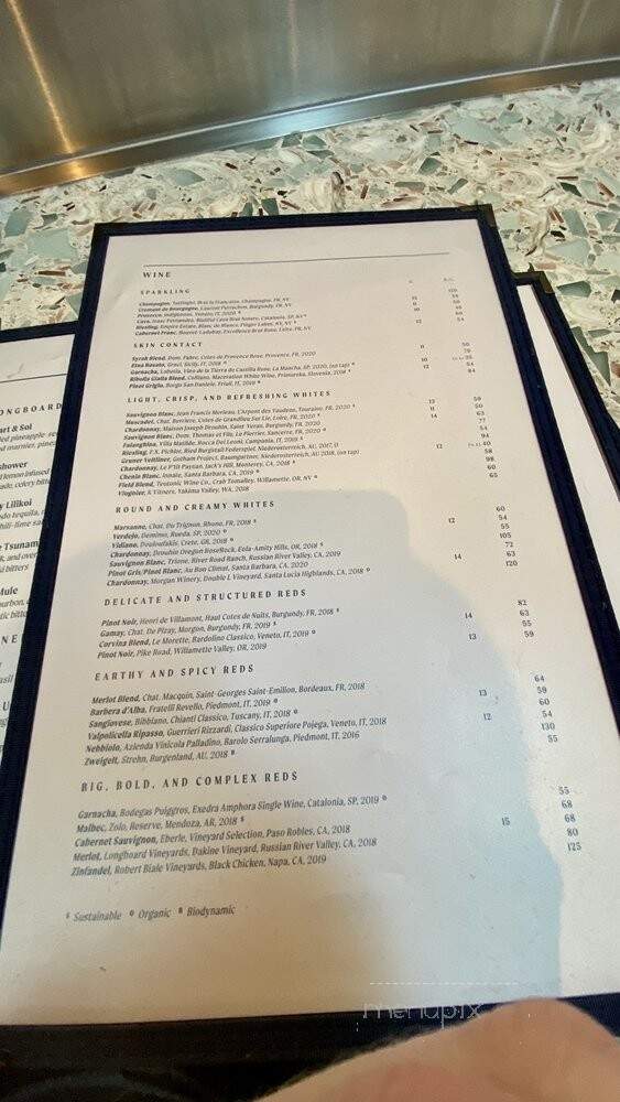 The Longboard - Sullivan's Island, SC menu_pic