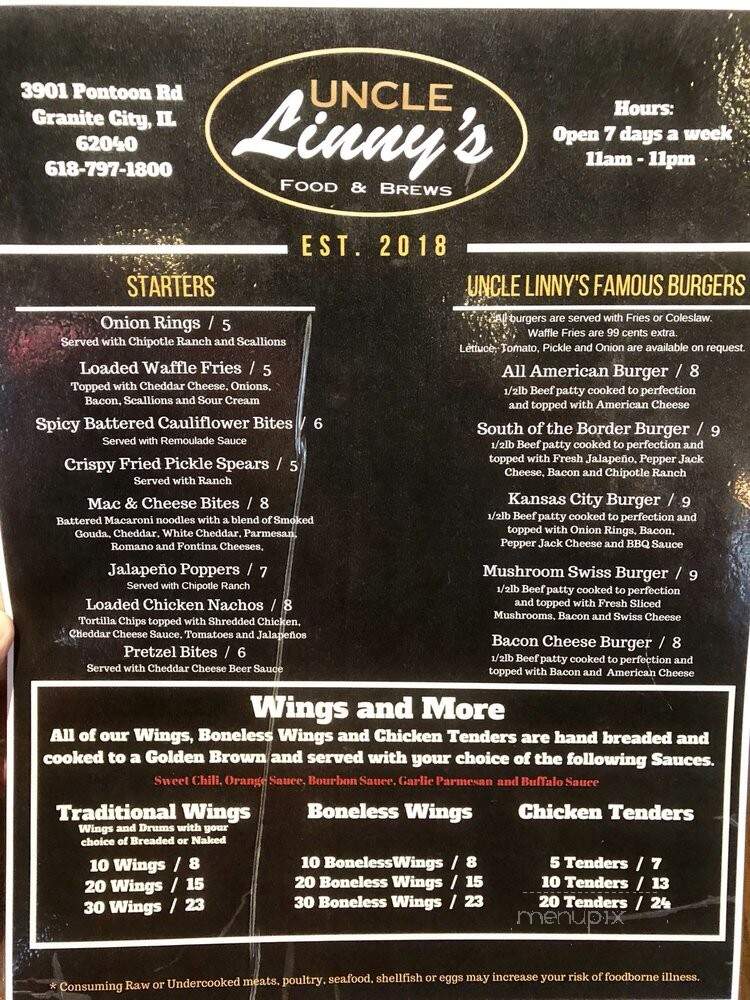 Uncle Linny's Food & Brews - Granite City, IL