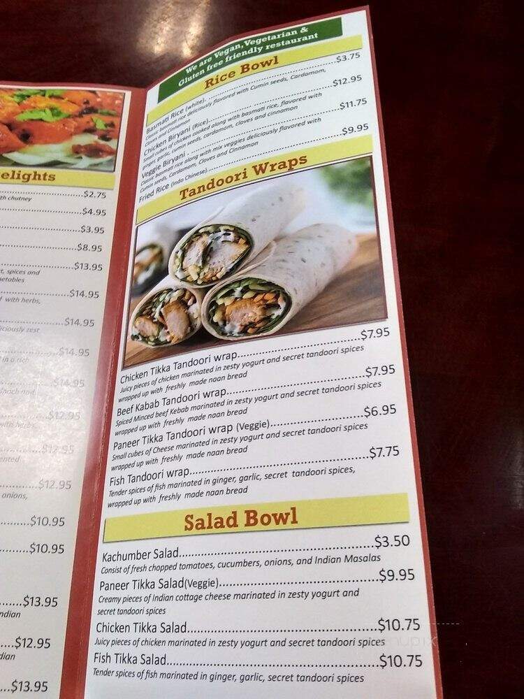 Urban Indian Cafe - Ottawa, ON menu_pic