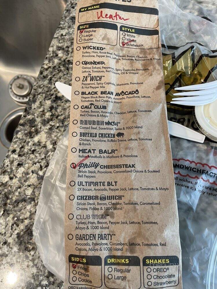 Which Wich Superior Sandwiches - Wake Forest, NC menu_pic
