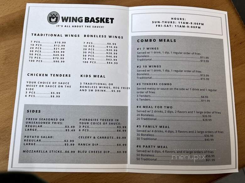 Wing Basket - Harrisburg, PA menu_pic