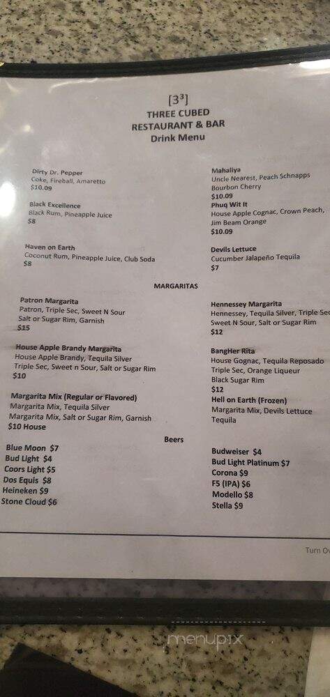 3 Cubed Restaurant & Bar - Oklahoma City, OK menu_pic