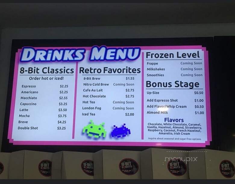 8-Bit Donuts - Savannah, GA menu_pic