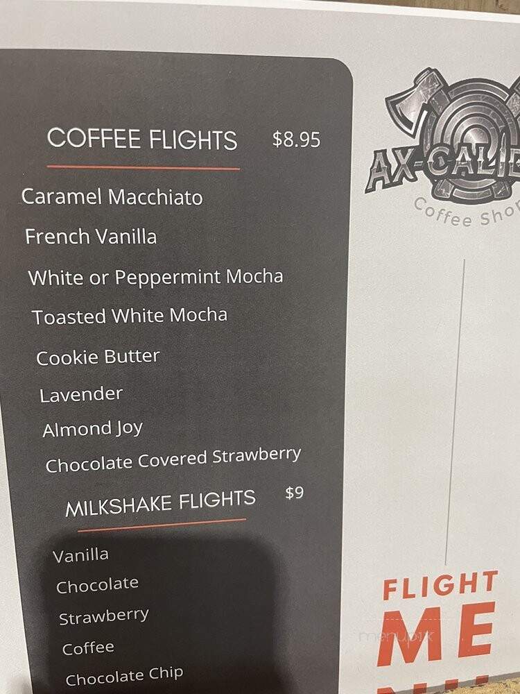 Ax-Caliber - Lakeland, FL menu_pic