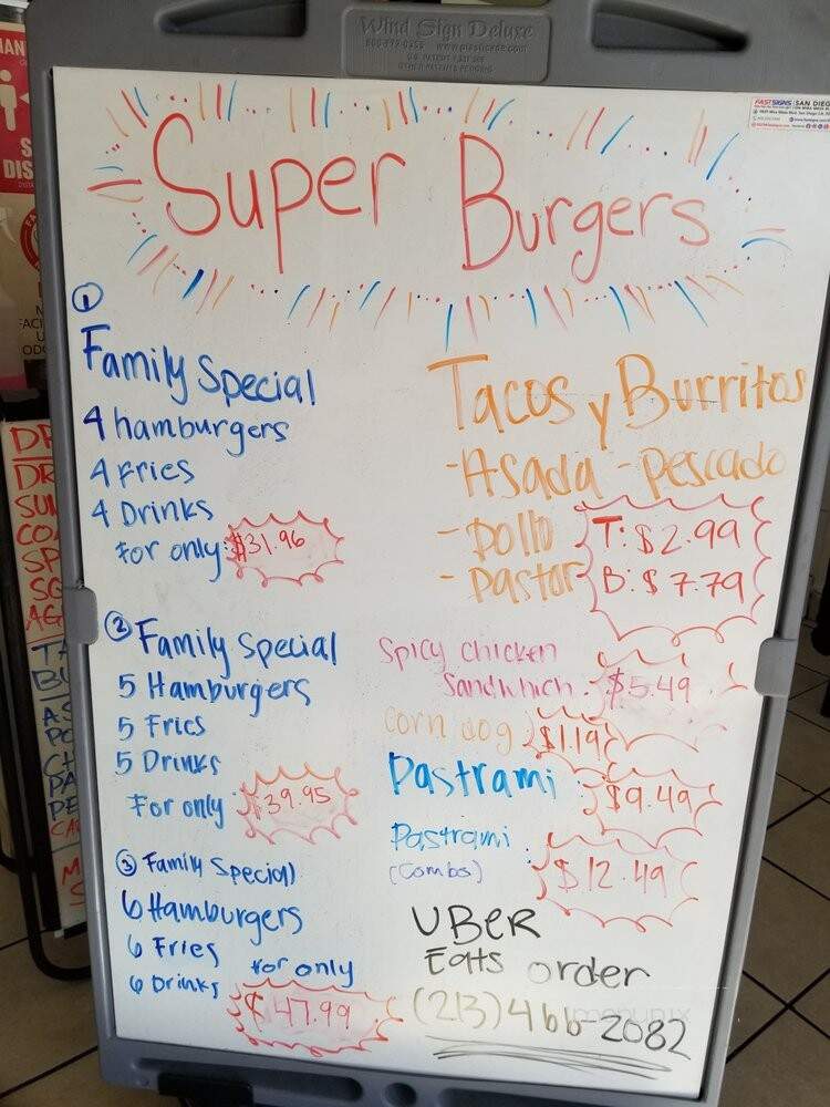 Boyle Heights Super Burgers - Hazard, CA menu_pic
