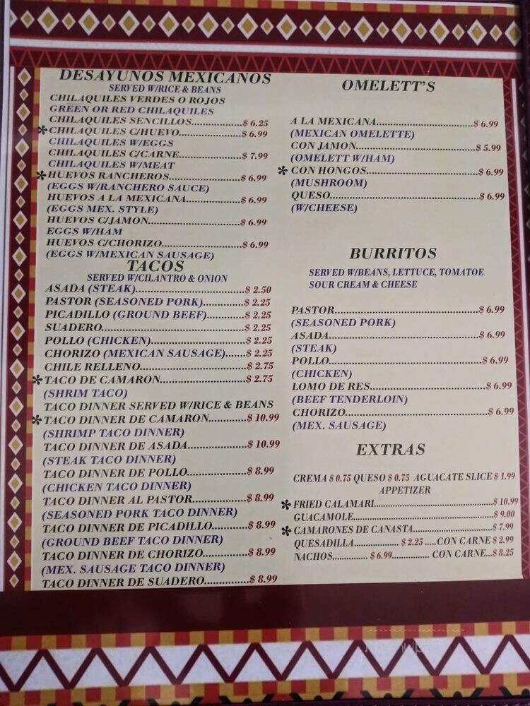 Campesino Restaurant - Chicago, IL menu_pic