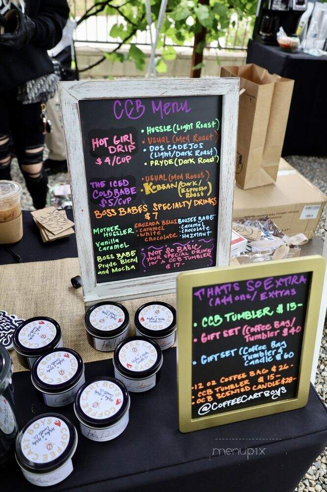 Coffee Cart Boys - Monrovia, CA menu_pic