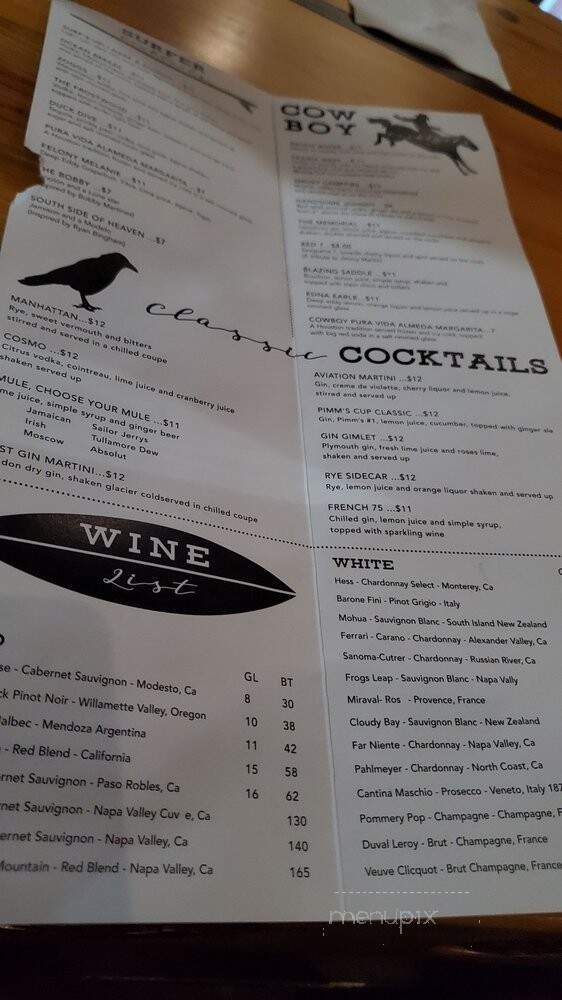 Cowboy Surfer - Houston, TX menu_pic