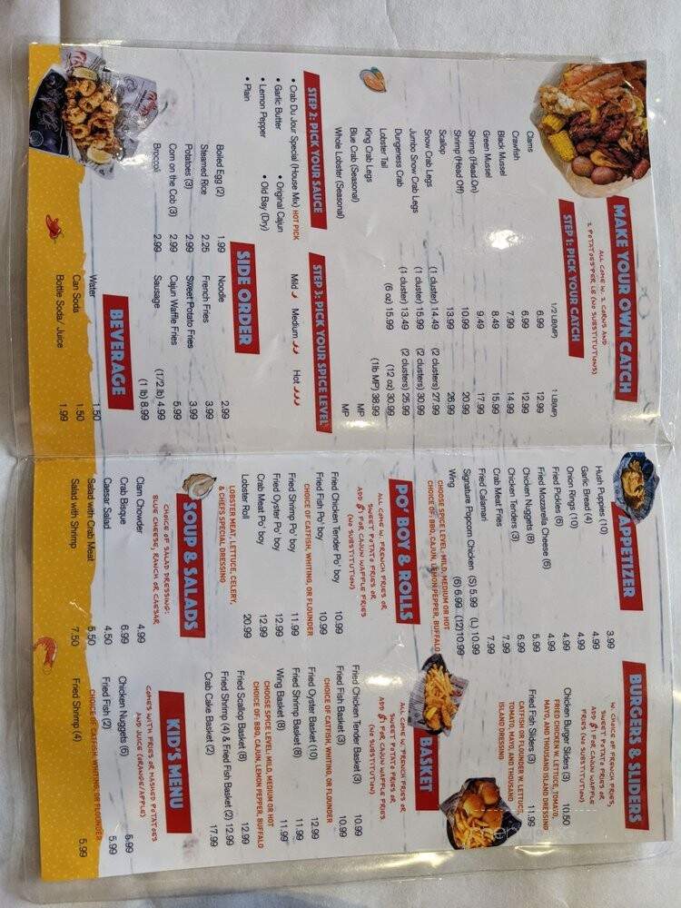 Menu of Crab Du Jour Cajun Seafood & Bar in Whitehall, PA 18052