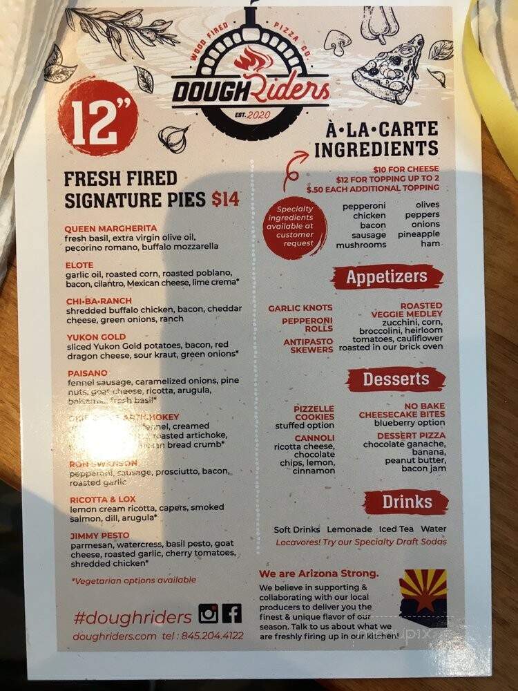 Dough Riders - Tempe, AZ menu_pic