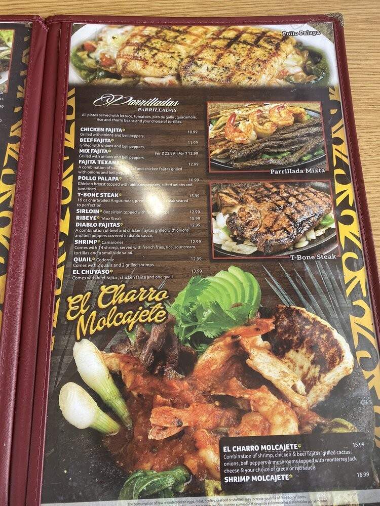 El Charro - Cameron, TX menu_pic