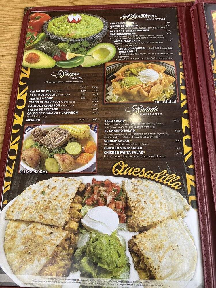 El Charro - Cameron, TX menu_pic