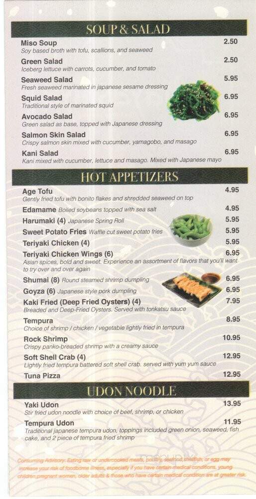 Hayashiya - Maineville, OH menu_pic