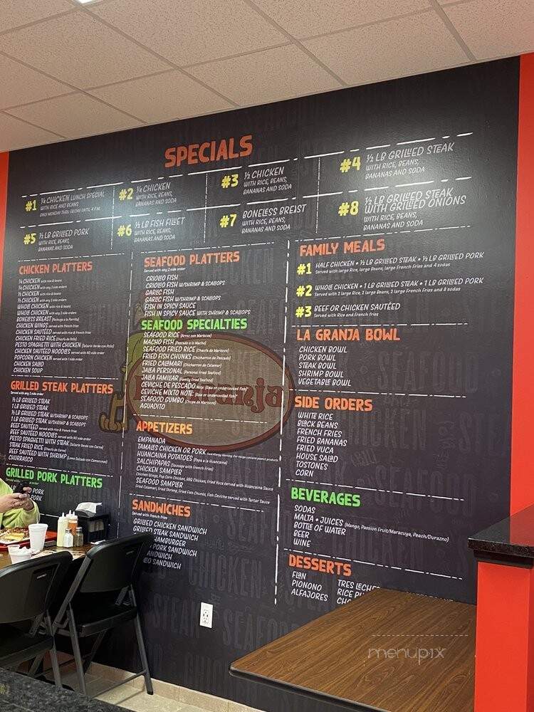 La Granja - Orlando, FL menu_pic