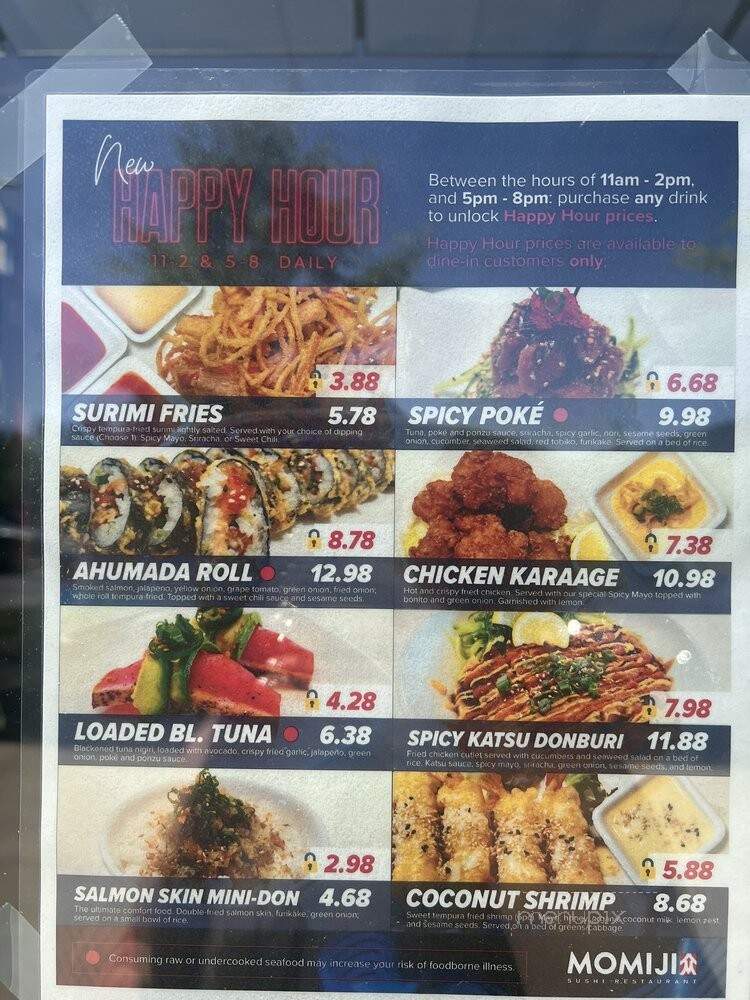 Momiji Sushi Restaurant - West Linn, OR menu_pic