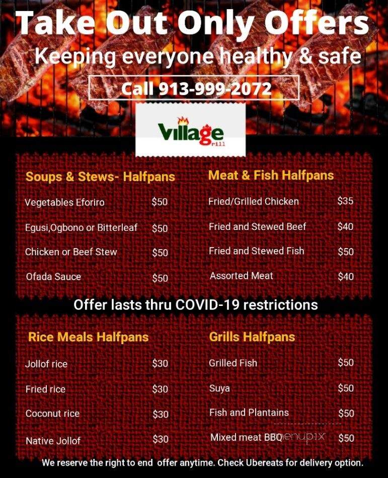 MyVillage Grill - Independence, MO menu_pic