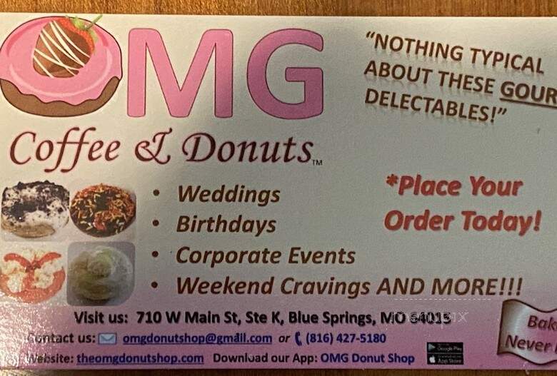 OMG Coffee & Donuts - Blue Springs, MO menu_pic