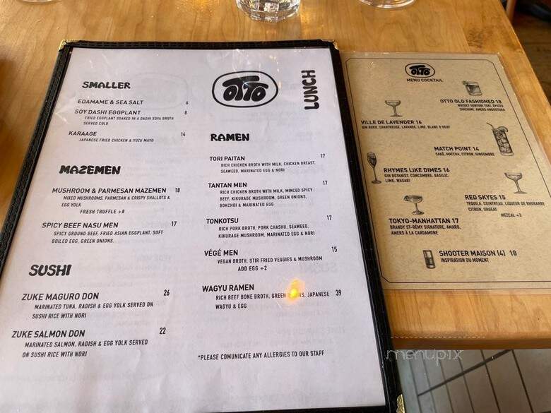 Otto - Montreal, QC menu_pic