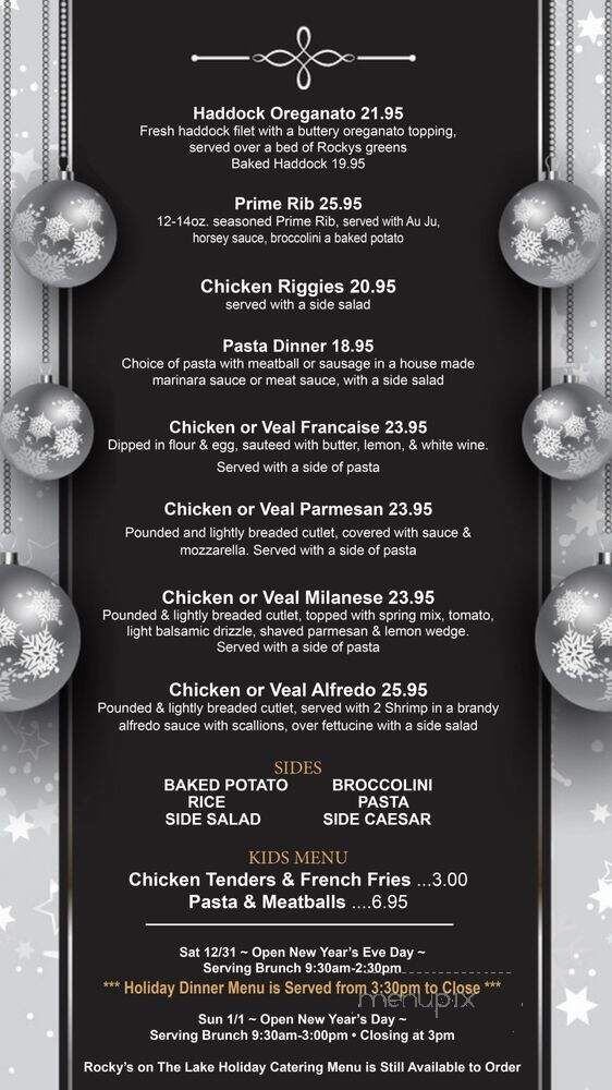Rocky's on the Lake - Cold Brook, NY menu_pic