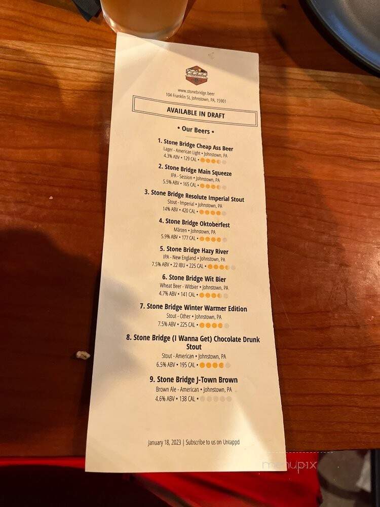 Stone Bridge Brewing Company - Johnstown, PA