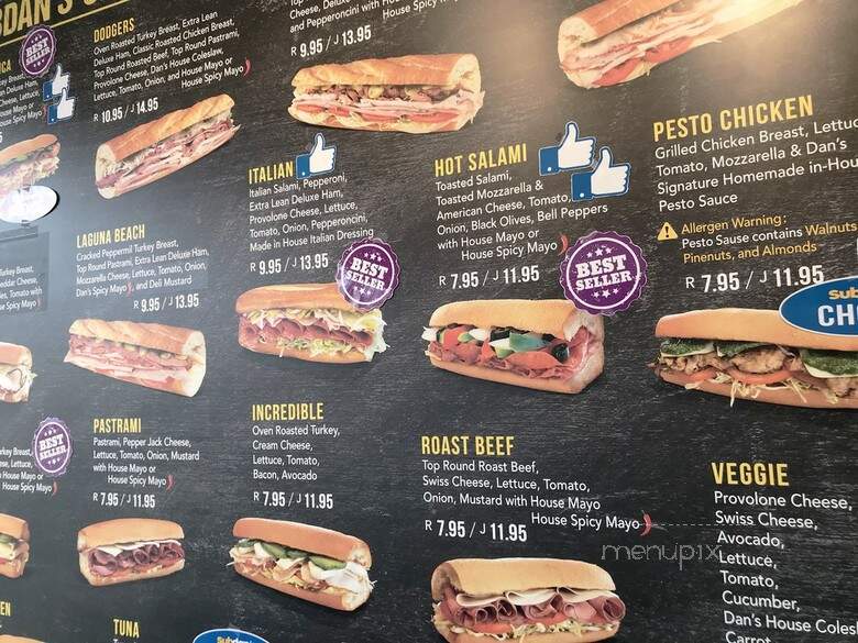 SubDan cafe - Los Angeles, CA menu_pic
