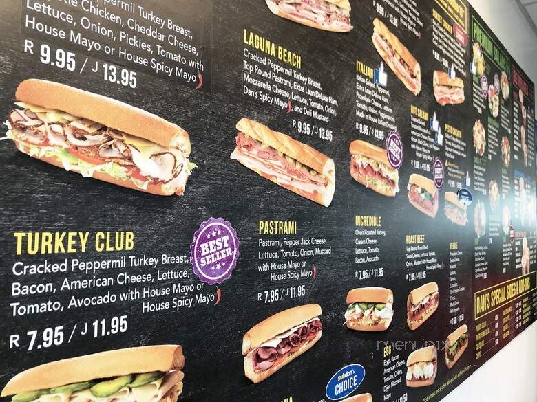 SubDan cafe - Los Angeles, CA menu_pic