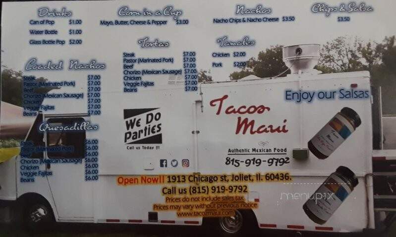 Tacos maui - Joliet, IL menu_pic