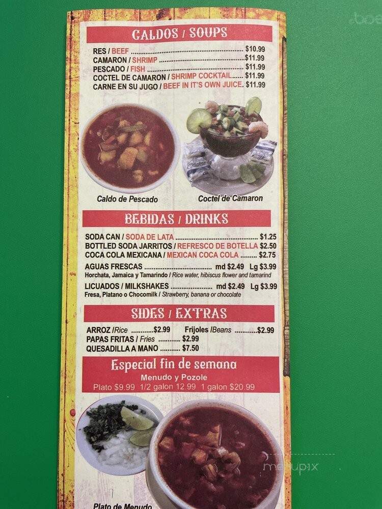 Taqueria Mi Jerez - Bellwood, IL menu_pic