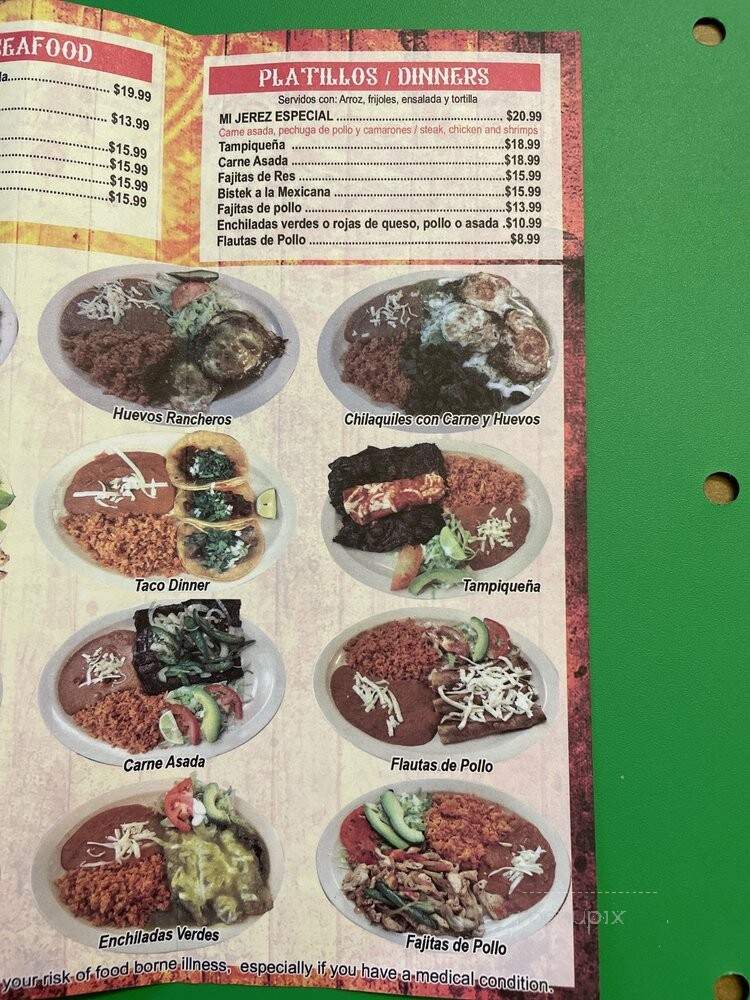 Taqueria Mi Jerez - Bellwood, IL menu_pic