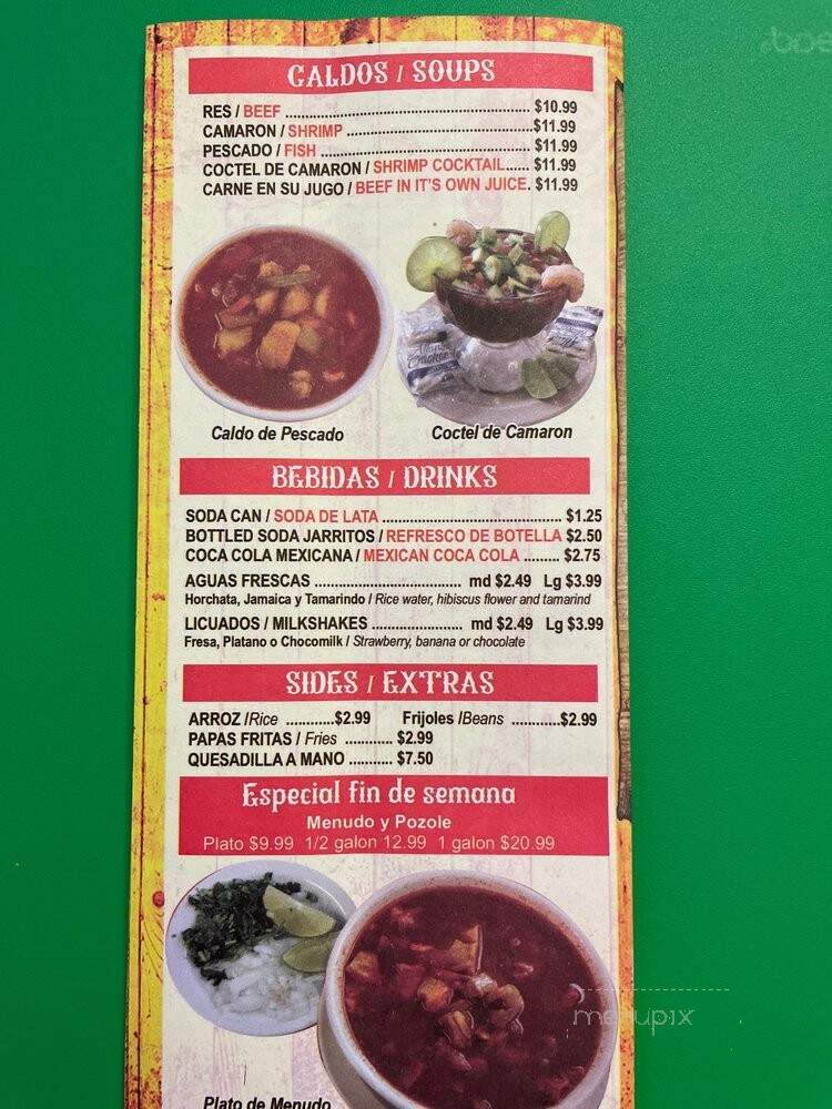 Taqueria Mi Jerez - Bellwood, IL menu_pic