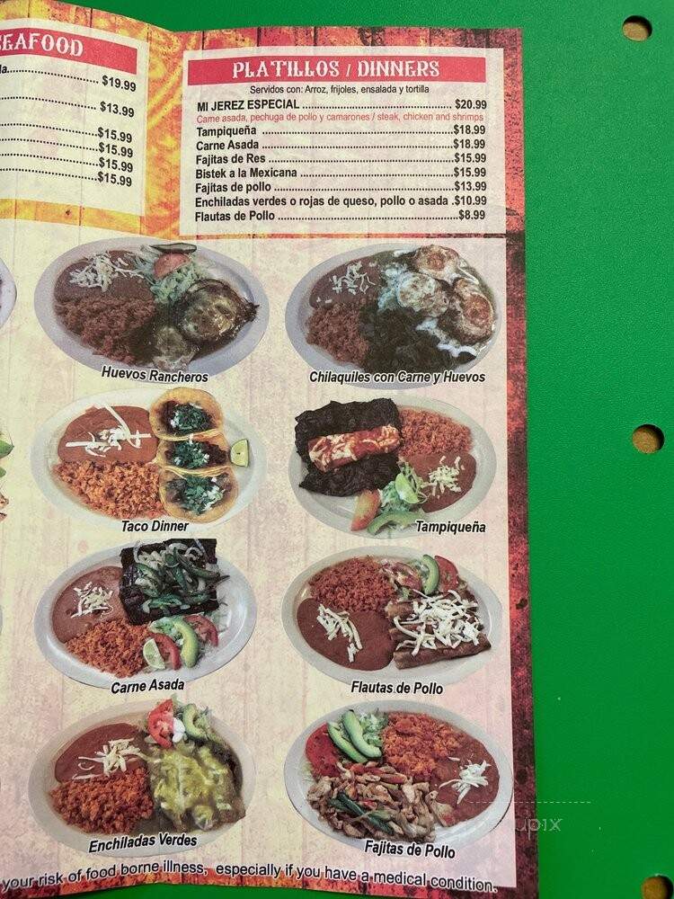 Taqueria Mi Jerez - Bellwood, IL menu_pic