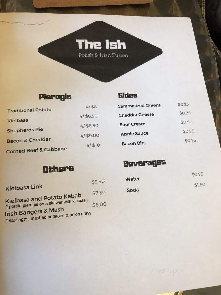 The Ish - Cranston, RI menu_pic