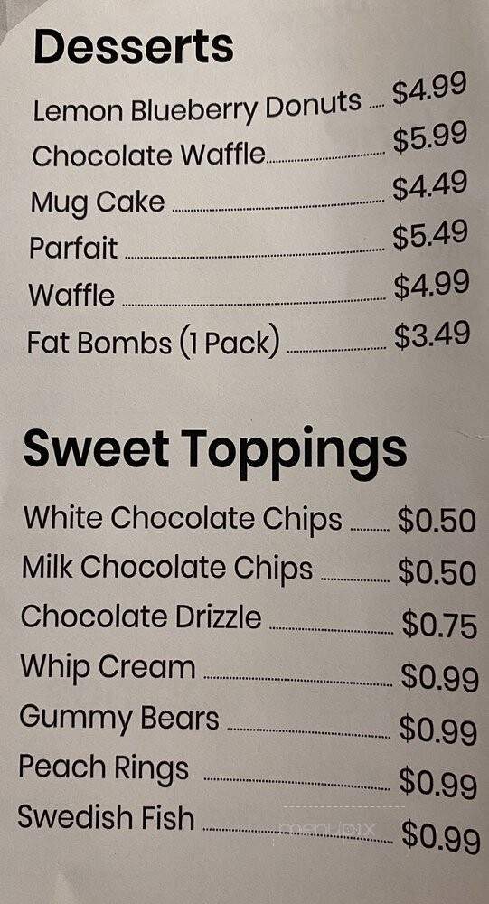 The KETO Kitchen - Iowa City, IA menu_pic