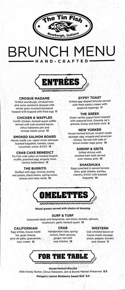 The Tin Fish - Newburgh, IN menu_pic